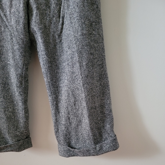 Gap Cropped Wide Leg Trouser Black & White Marl - Picture 3 of 4